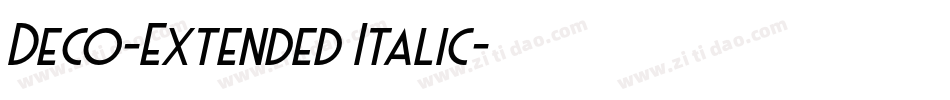 Deco-Extended Italic字体转换